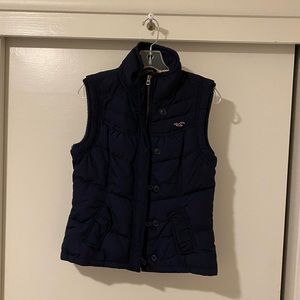 Navy Blue Hollister Puffer Vest